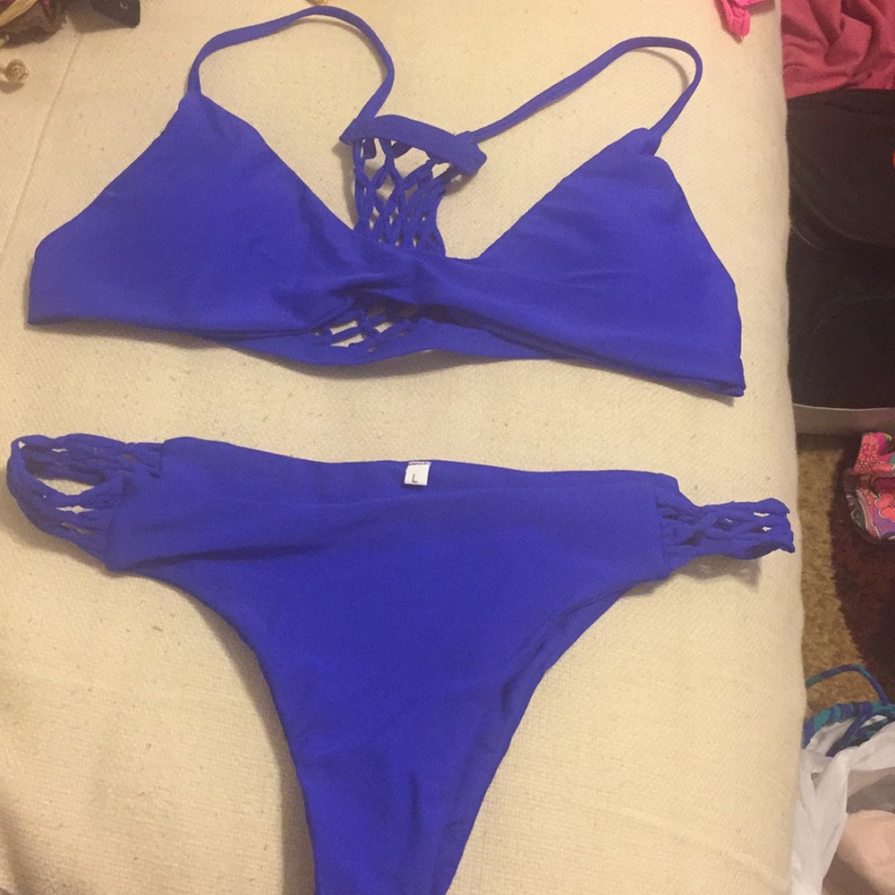 Blue bikini